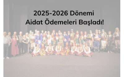 2025-2026 Dönemi Aidat Ödemeleri Başladı!