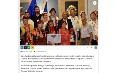 TÜFEM Uluslararası Festivalde!